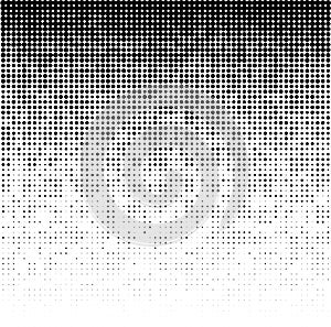 Halftone gradient pattern. Background using halftone random dots texture. Grunge backdrop. Technology vector