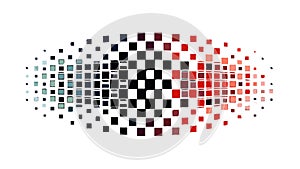 Halftone Grid Pattern, Abstract Gradient Vector Texture, vector design Generative AI