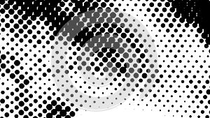 Halftone grunge animation. Dotted texture animated background.