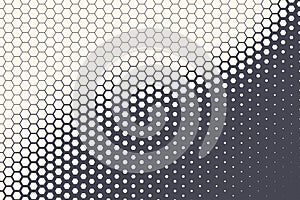 Halftone Hexagonal Pattern Texture Abstract Geometric Technology Background