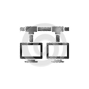 Halftone Icon - Local area network