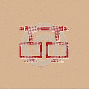 Halftone Icon - Local area network