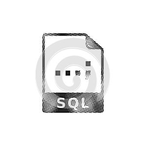 Halftone Icon - SQL File format