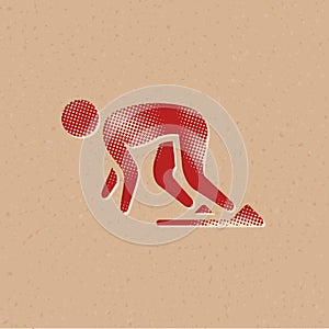 Halftone Icon - Starting runner