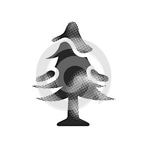 Halftone Icon - Tree