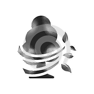 Halftone Icon - Tree