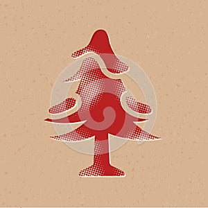 Halftone Icon - Tree