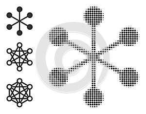 Halftone Dot Vector Net Structure Icon
