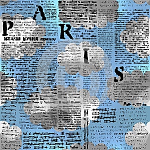 Halftone newspaper Paris