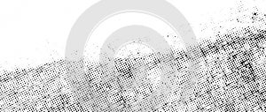 Halftone noise texture. Grunge dirty splattered speckles, spots, dots background. Black and white grit sand grain