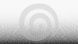 Halftone pattern background, abstract dots gradient, vector dotted texture effect. Radial circle dotwork or stipple effect of