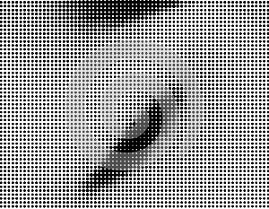 Halftone pattern Digital gradient with dots. Futuristic panel. Vector illustration