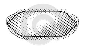 Halftone Pattern Oval Shape Abstract Vector, vector design Generative AI