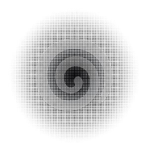 Halftone Pattern. Set of Dots. Dotted Texture. Distress Linear Design. Fade Monochrome Points. Pop Art Backdrop.