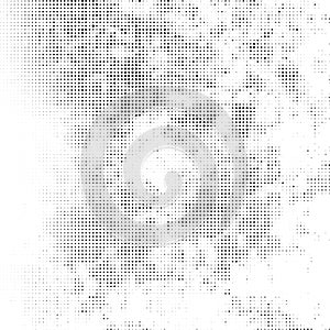 Halftone Pattern. Set of Dots. Dotted Texture. Overlay Grunge Template. Distress Linear Design. Fade Monochrome Points.