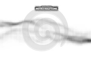 Halftone pattern vector. Gradient dot pattern. Grunge halftone background ,old retro comic book design element. Vector