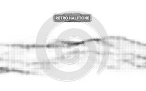 Halftone pattern vector. Gradient dot pattern. Grunge halftone background ,old retro comic book design element. Vector