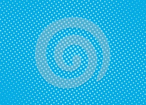 Halftone pop art pattern. Comic blue background. Vector illustration