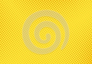 Halftone pop art pattern. Comic yellow texture. Vector illustration photo