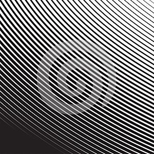 Halftone radial pattern background striped. Vector lines texture