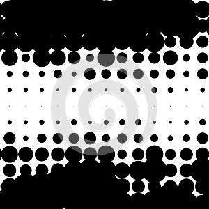 Halftone random circles, random dots illustration. Specks, stipple, speckles, stippling background and pattern. Pointillist,