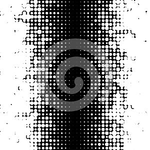 Halftone random circles, random dots illustration. Specks, stipple, speckles, stippling background and pattern. Pointillist,