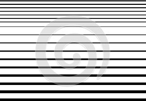 Halftone random horizontal straight parallel lines, stripes pattern and background. Lines vector illustrations. Streaks, strips,