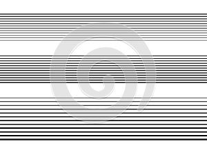 Halftone random horizontal straight parallel lines, stripes pattern and background. Lines vector illustrations. Streaks, strips, photo