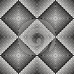 Halftone seamless pattern. Diagonal zigzag lines in square form