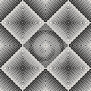 Halftone seamless pattern. Diagonal zigzag lines in square