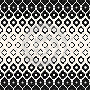 Halftone seamless pattern. Trendy abstract black and white geometric background