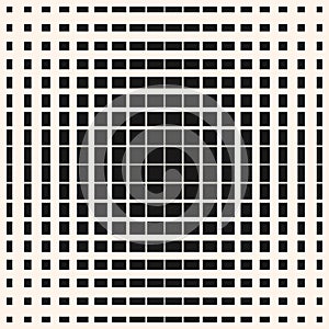 Halftone seamless pattern. Vector black and white background with lines, grid