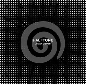 Halftone star circle frame background. ÃÂ¡ircular border using halftone dots texture. Boom backdrop. Explosion. Vector