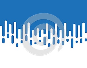 Halftone transition seamless pattern, irregular rounded lines. Vector illustration