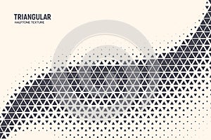 Halftone Triangle Particles Vector Abstract Technology Background