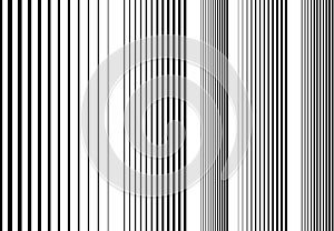 Halftone vertical straight, parallel and random lines, stripes pattern and background. Lines vector illustrations. Streaks, strips photo