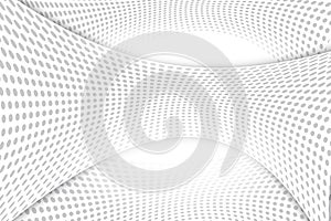 Halftone wave white and grey abstract background  use for illustration business design