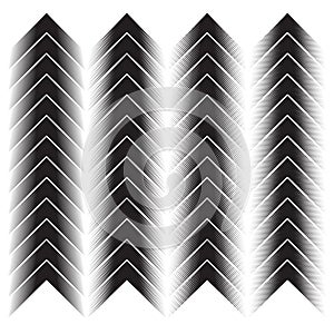 Halftones lines arrows set