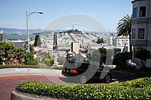 Halfway down Lombard Street, San Francisco