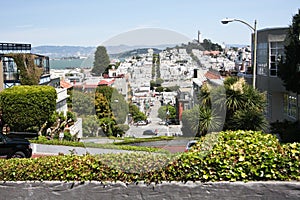 Halfway down Lombard Street, San Francisco