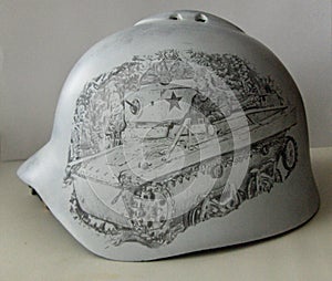 Halhingolka helmet. Drawing.