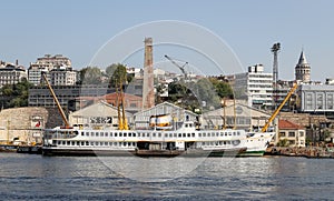 Halic Dockyard in Istanbul City
