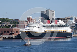 Halifax City Port With A Cruise Ship