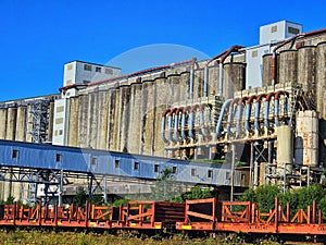Halifax grain elevator - silos and pipes