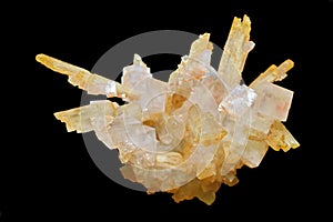 Halite isolated on black background