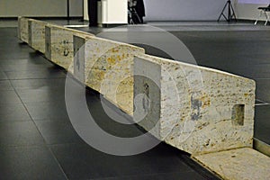 Old diving blocks in the Kosice Kunsthalle Slovakia photo