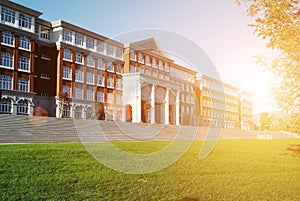 Hall building in college