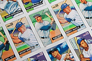 Baseball Legends United States Postage Stamps