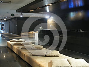 Hall five-star hotel. Style hi-tech