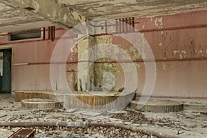 A hall of the hotel `Polesie` in Pripyat